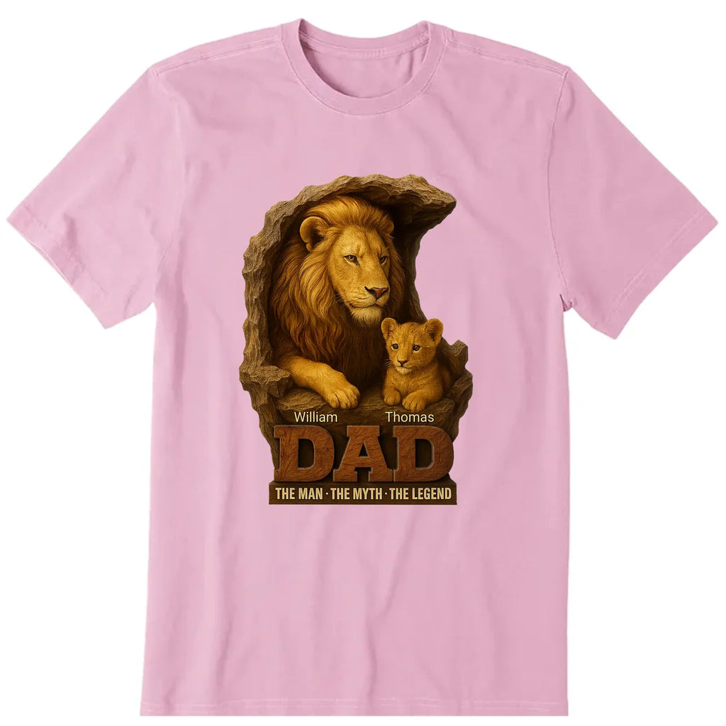 Lion Dad And Kids Personalized T-Shirt, Hoodie & Sweatshirt - Name can be customized
