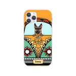 Dogs on Hippie Van Personalized Phone Case for iPhone - Dog, Name can be customized