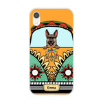 Dogs on Hippie Van Personalized Phone Case for iPhone - Dog, Name can be customized