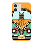 Dogs on Hippie Van Personalized Phone Case for iPhone - Dog, Name can be customized