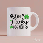 St.Patrick's Day Girl and Dogs Personalized Mug - Name, skin, hair, dog, background can be customized