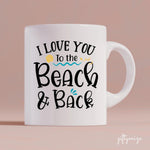 Beach Man & Dogs Personalized Mug - Name, skin, hair, dog, background, quote can be customized