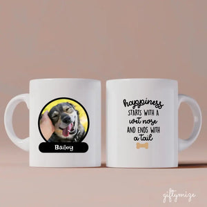 Photo with name tag - Personalized dog mug