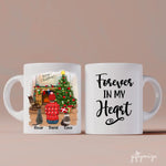 Man and Cats Christmas Personalized Mug - Name, skin, hair, cat, background, quote can be customized