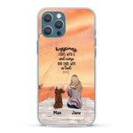 Girl and Dogs - Personalized Phone Case